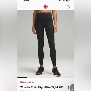 lululemon athletica Classic Black High-Rise Leggings